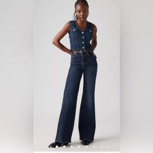 Free People Dark Blue Flare Jeans